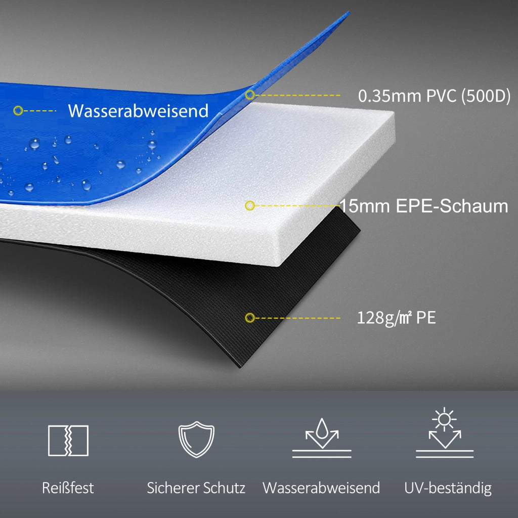 Copertura per Trampolino con Rete Sicurezza e Scala ¨C zephmum ¨C ? 244cm Multicolore