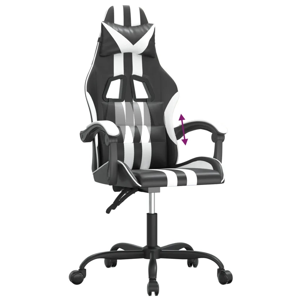 Sedia da Gaming Nero e Bianco in Similpelle 3143823