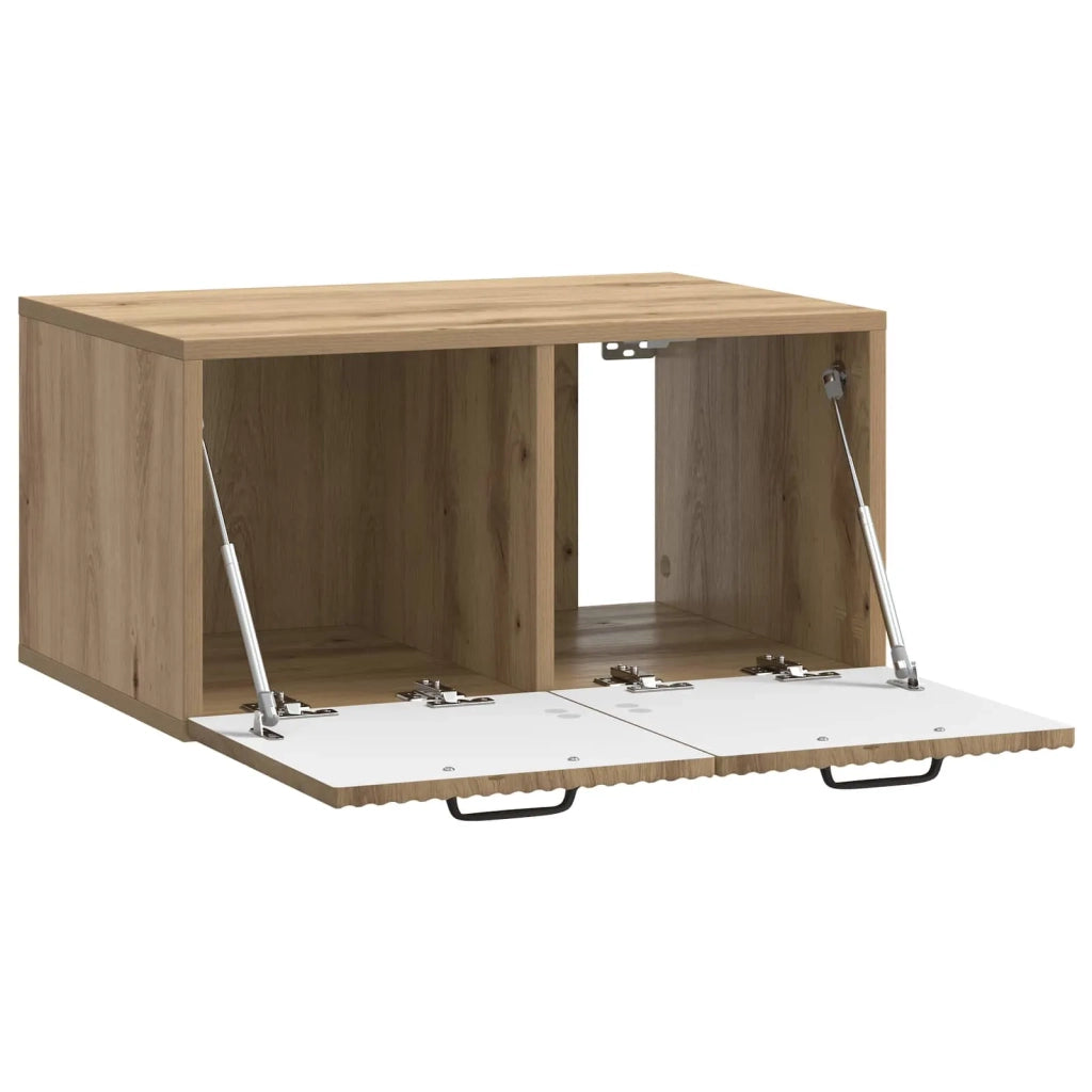 Mobile Porta TV da Muro-Credenza per TV sospesa Rovere Artigianale 59,5 x 41 x 30 cm 689125