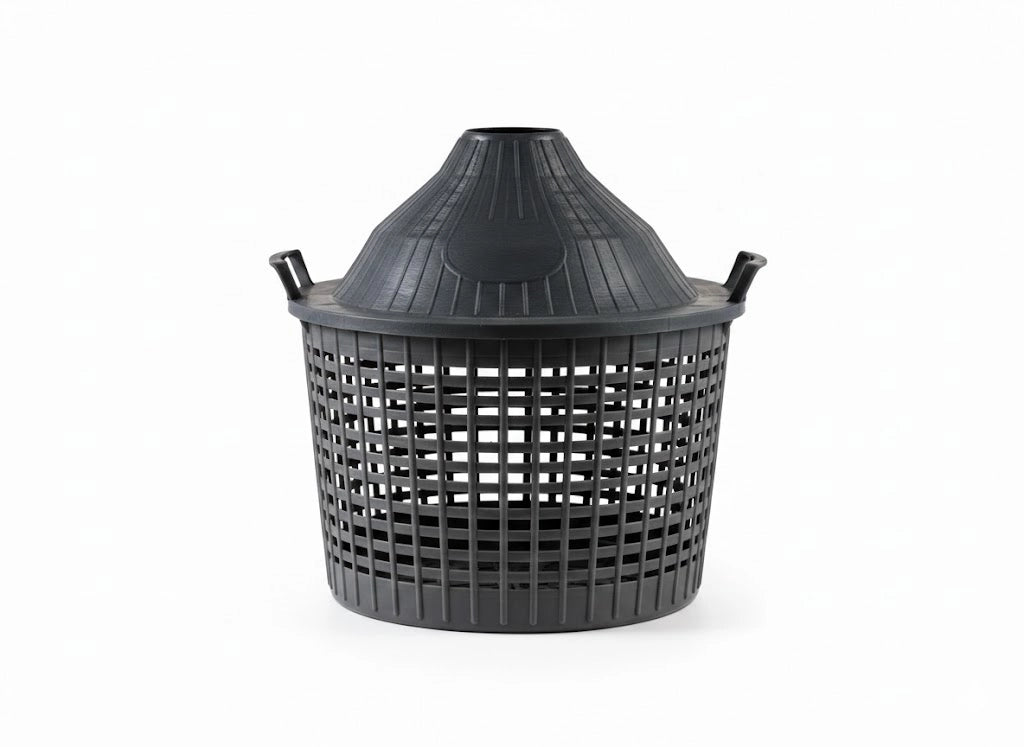 CESTO A CUPOLA IN PLASTICA PER DAMIGIANE  lt.25  forato