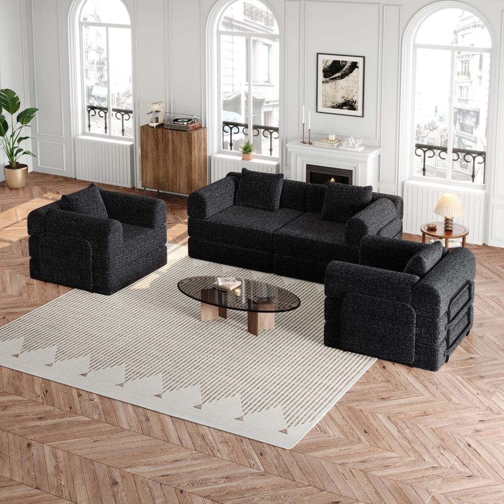Divano Letto 2 in 1 con Contenitore Bracciolo ¨C Xylo ¨C Struttura Metallo Chenille