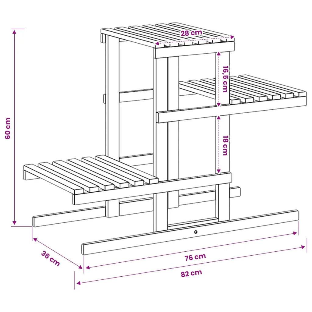 Supporto per piante Bianco 82 x 36 x 60 cm 903095