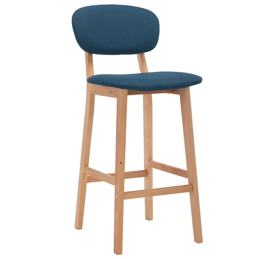 Sgabelli da Bar 2 pz Blu in Tessuto 289371