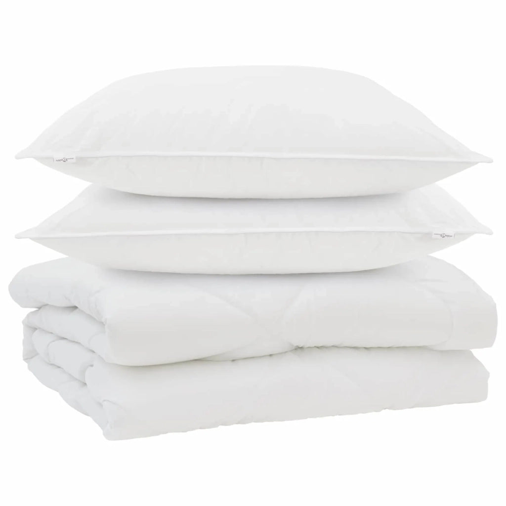 Piumone con cuscino 3 pcs Bianco Microfibra 3377343
