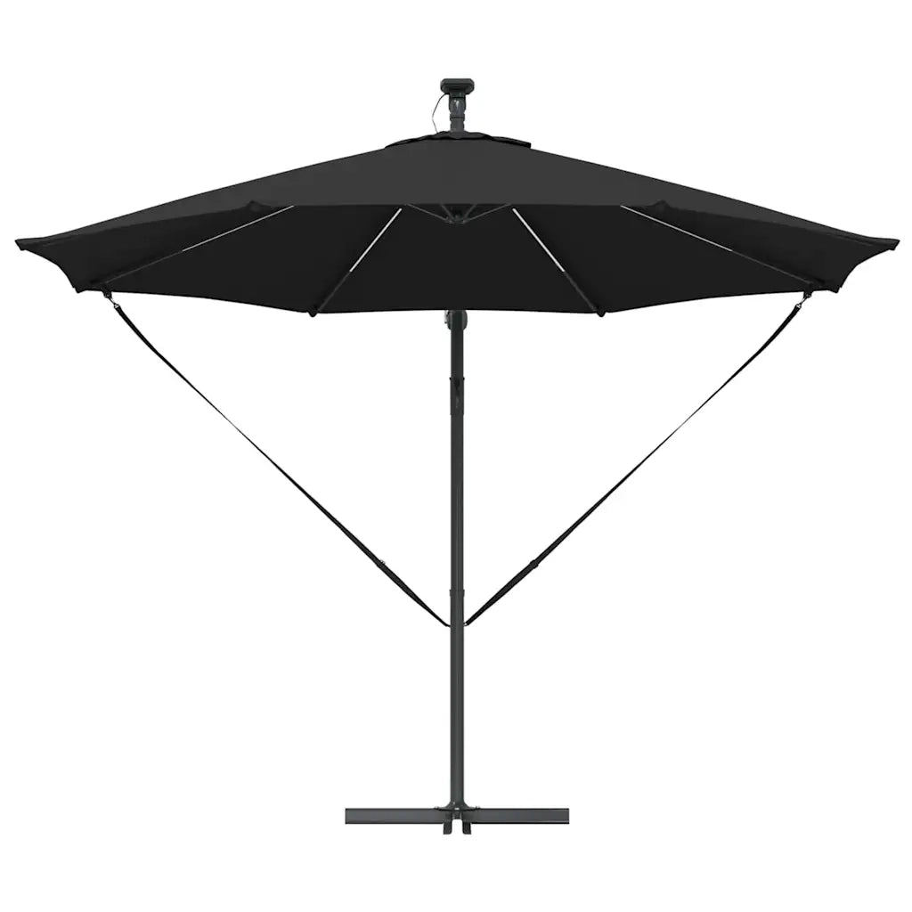 Ombrellone-Ombrello da giardino 294 x 294 x 248 cm Poliestere e Alluminio Nero