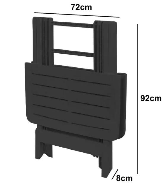 MAURY'S TAVOLO ANIENE PIEGHEVOLE DA ESTERNO  80X72X70 CM IN COLORE ANTRACITE