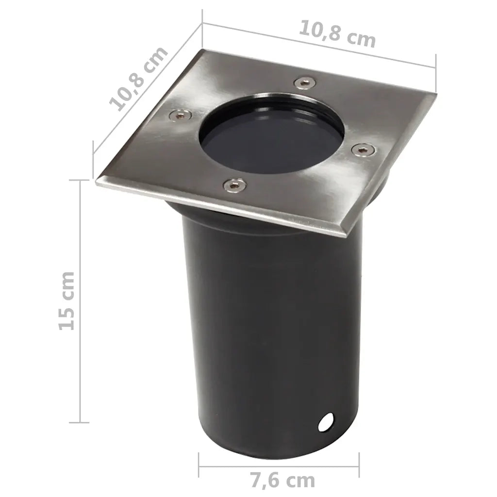 Faretti Carrabili da Esterno 12 pz Quadrati 160437