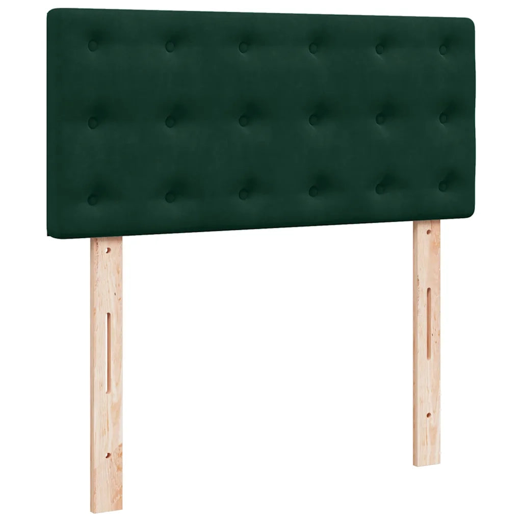 Giroletto a Molle con Materasso Verde Scuro 100x200 cm Velluto 3287677