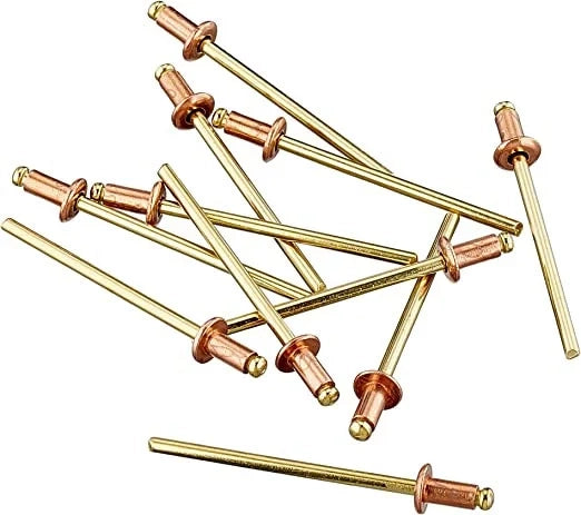 Gronda alluminio pat.rame rivett i a strappo 4.8x12 pz100