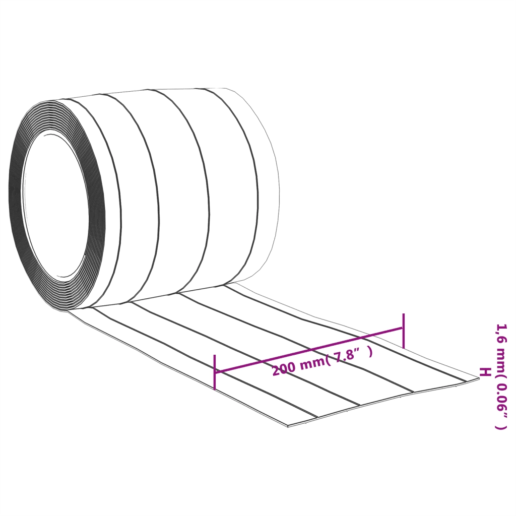 Tenda per Porte Trasparente 200 mm x 1,6 mm 50 m in PVC