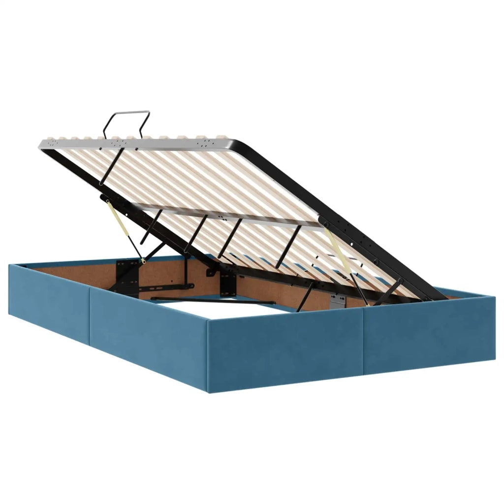 Letto con Contenitore Blu Scuro 120 x 200 cm Velluto 3458803