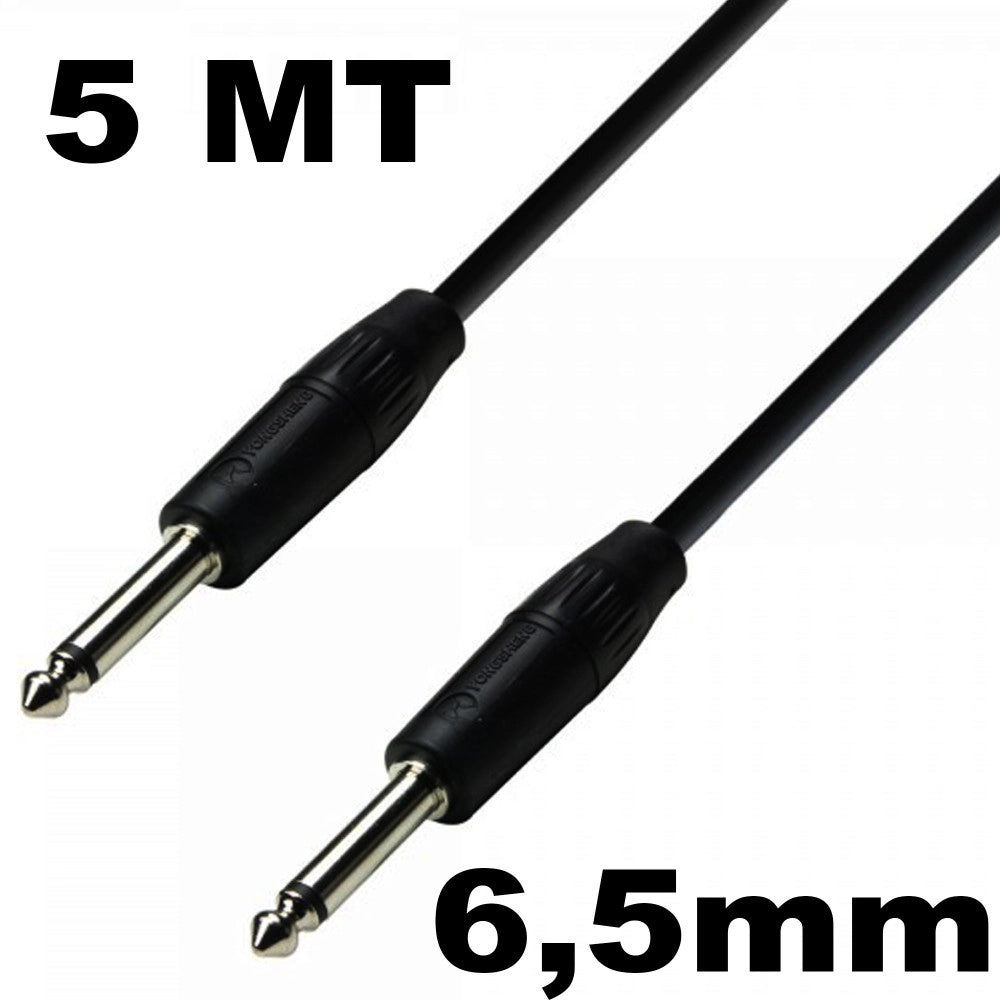 Trade Shop - Cavo Amplificatore Chitarra Strumenti Cavo Mono 6,5 Mm Cavo Jack M/m 5mt -