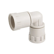 RACCORDO CURVO A 90Â° A PASSAGGIO TOTALE CONNESSIONE MEDIANTE BICCHIERATURA IN TECNOPOLIMERO FEMMINA/ - EE 20X20  - VIL