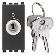 VIMAR Interruttore 2P 16(3)A +chiave grigio - 19083