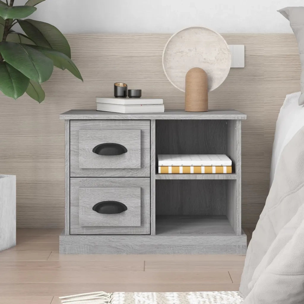 Comodino | Armadio da Notte | Mobiletto da notte Grigio Sonoma 60x35,5x45 cm