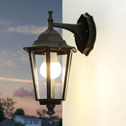 Applique Esterno Sawyer Alluminio Nero Giu' 1 Luce E27 Ip44