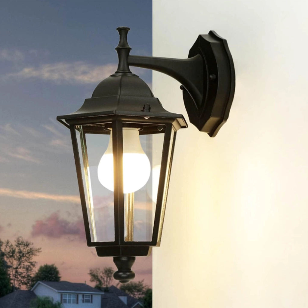 Applique Esterno Sawyer Alluminio Nero Giu' 1 Luce E27 Ip44