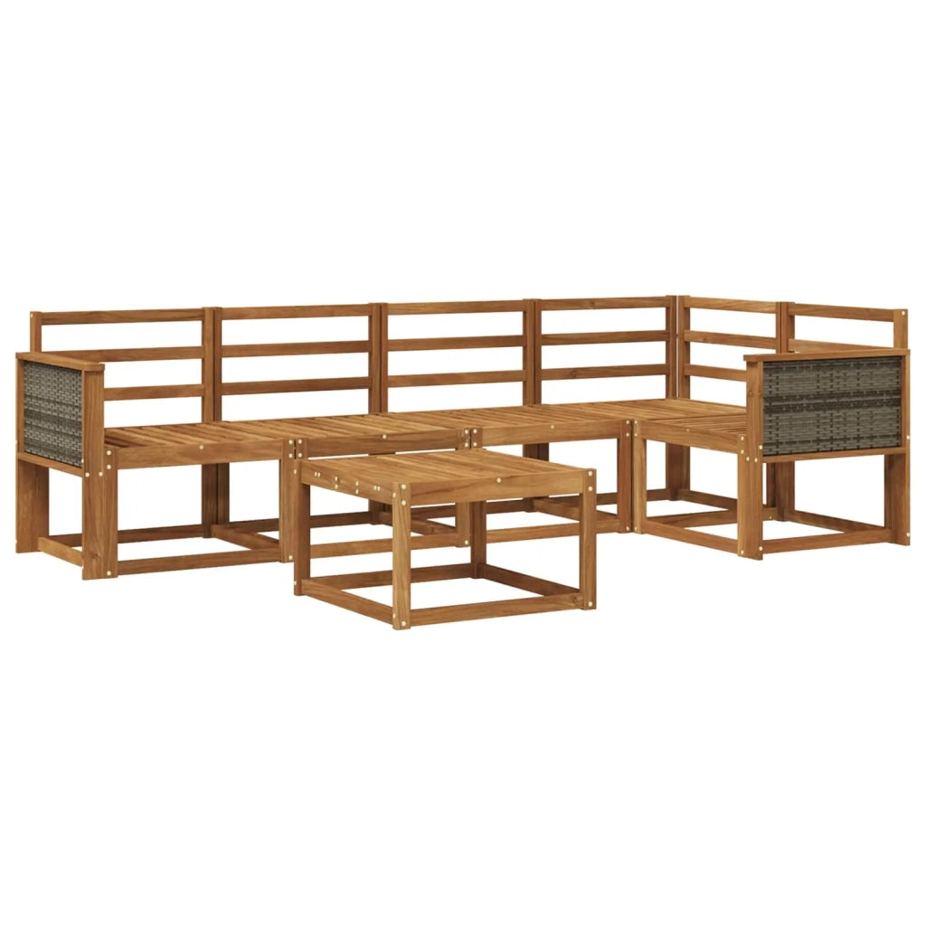 Set di divani da esterno 6 pcs Naturale