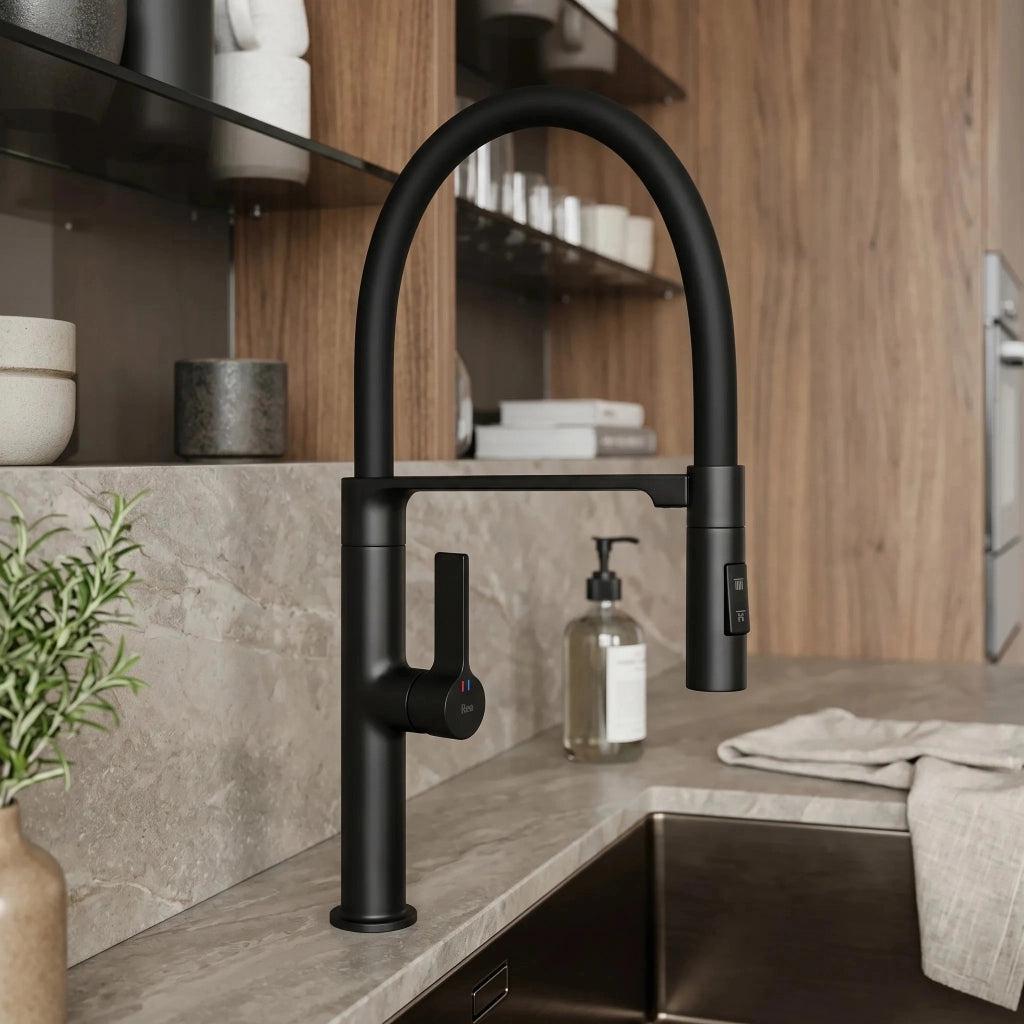 Rubinetto Da Cucina Rea Lago Black