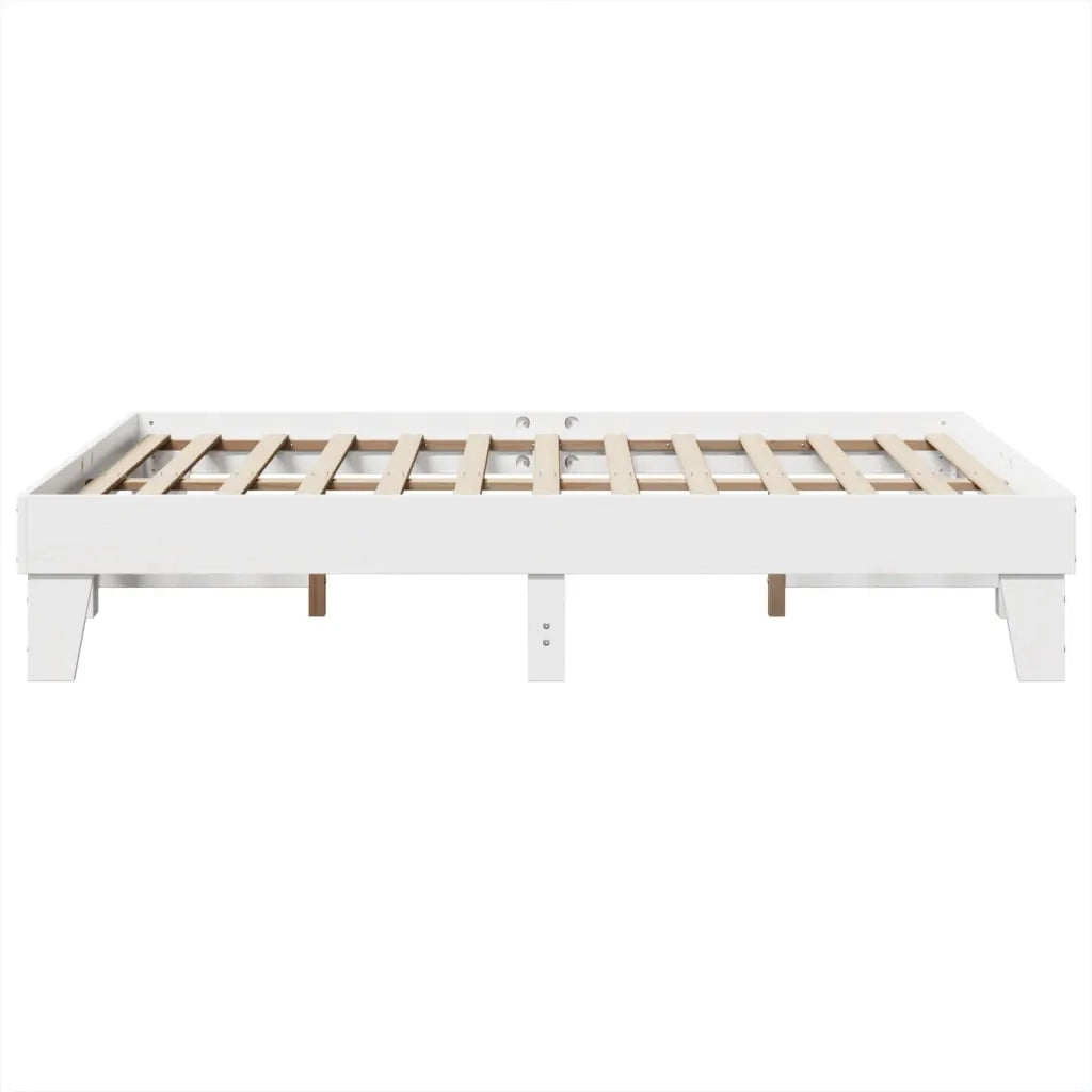 Letto matrimoniale | Letto per adulti | Letto senza Materasso Bianco 160x200 cm Legno Massello di Pino