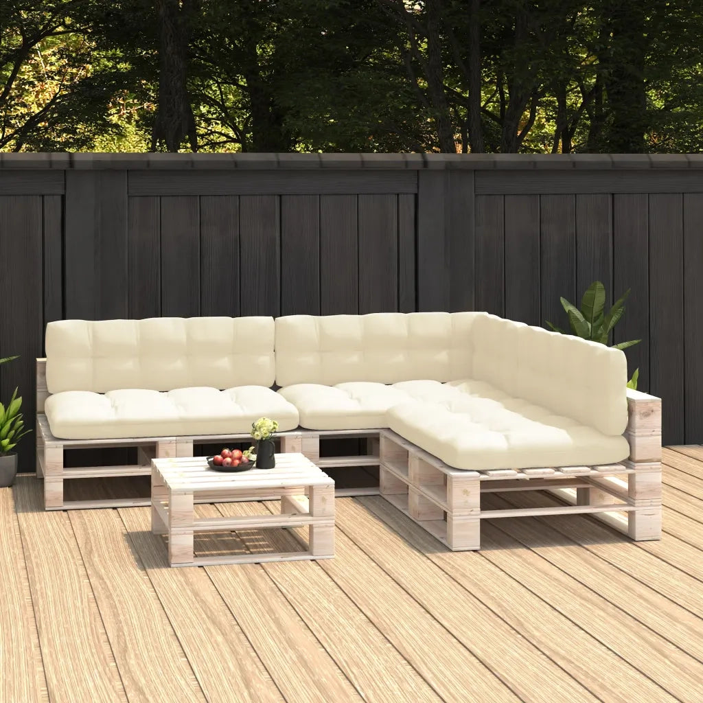 Cuscini per Divani su Pallet 7 pz Crema 314590