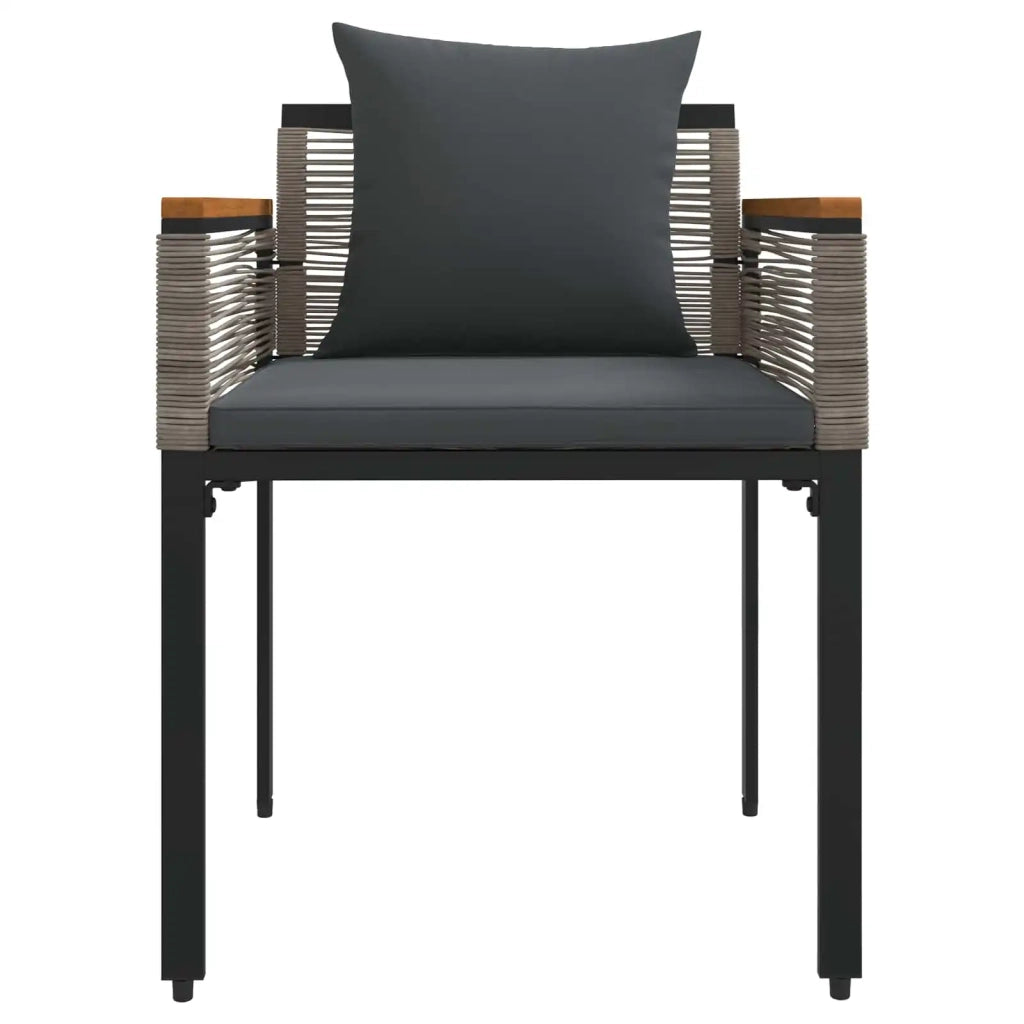 Set di Mobili da Esterno Grigio e Grigio Scuro polyrattan 42025227