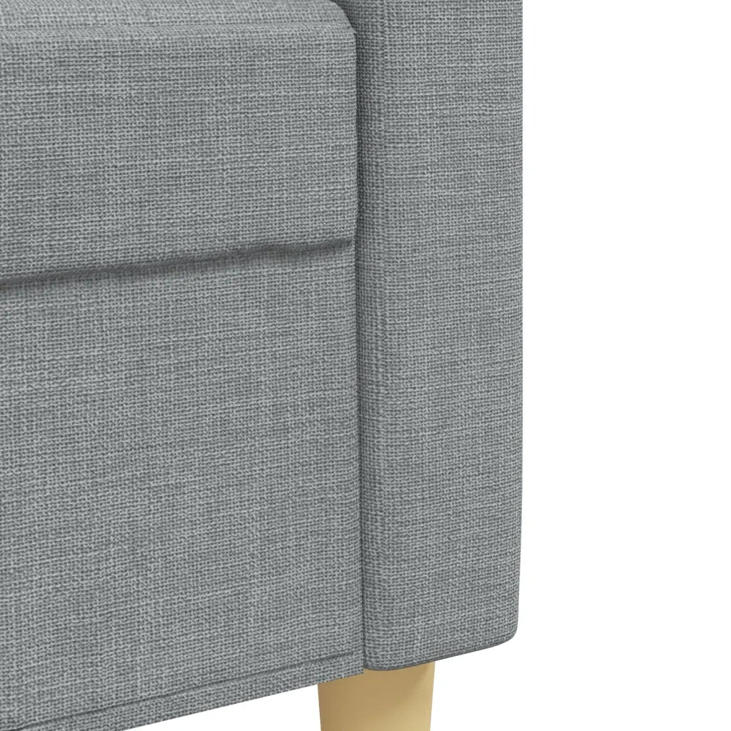 Set di Divani 2 pz Grigio Chiaro in Tessuto
