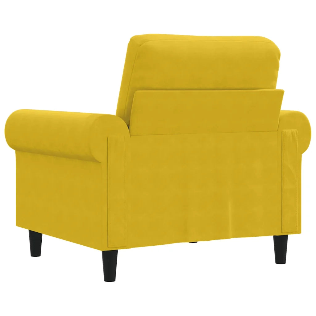 Poltrona Giallo 60 cm Velluto 359515