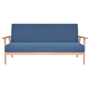 Divano a 3 Posti in Tessuto Blu 244656
