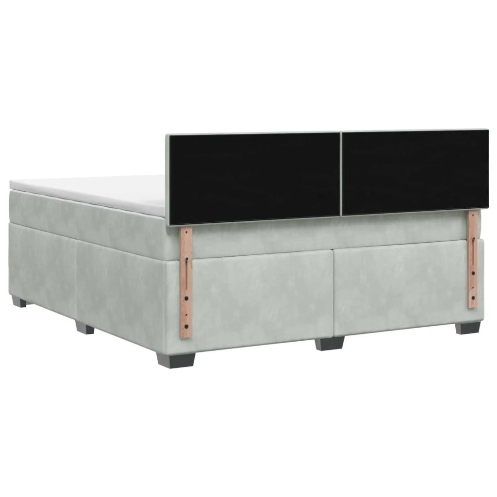 Letto box spring con materasso Grigio Chiaro 140 x 200 cm 3450722