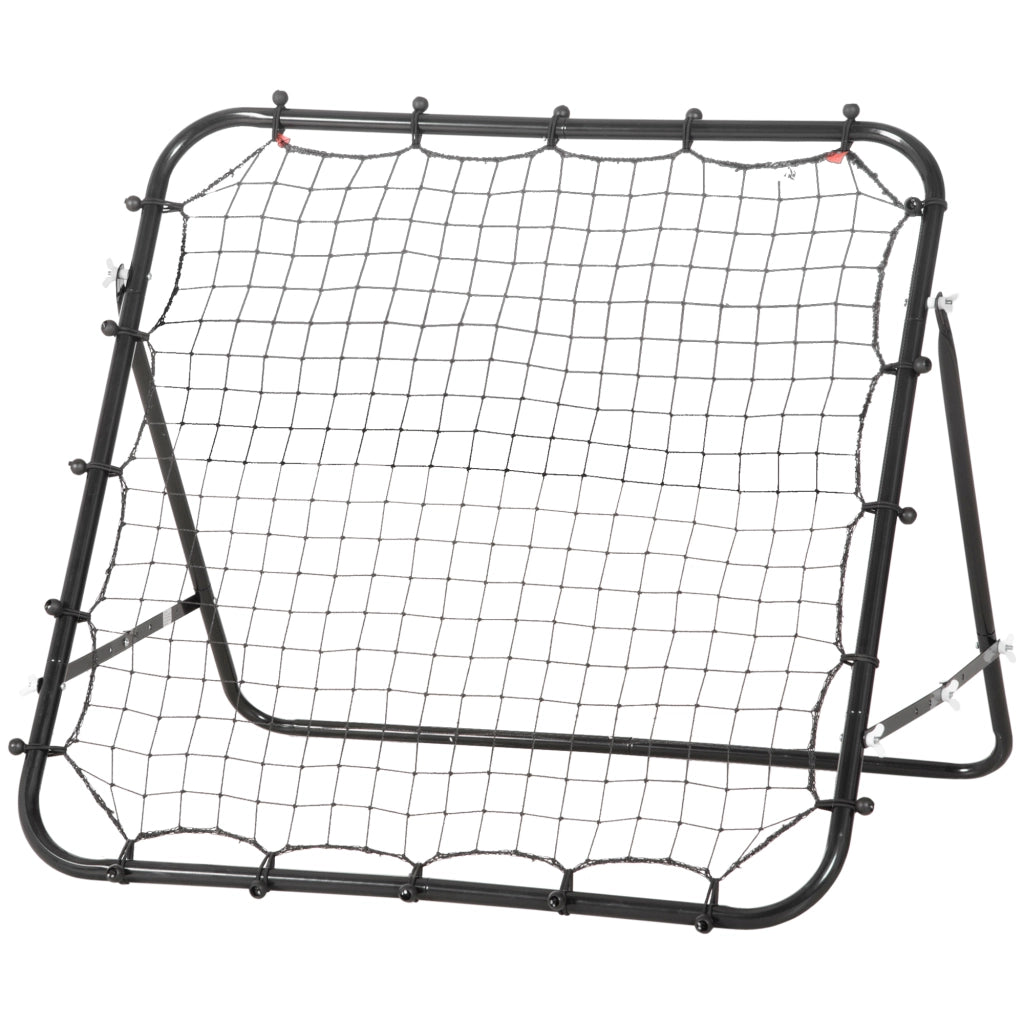 Rete da rimbalzo per allenamento calcio e tennis ¨C Xylo ¨C metallo nero 96x80x96 cm