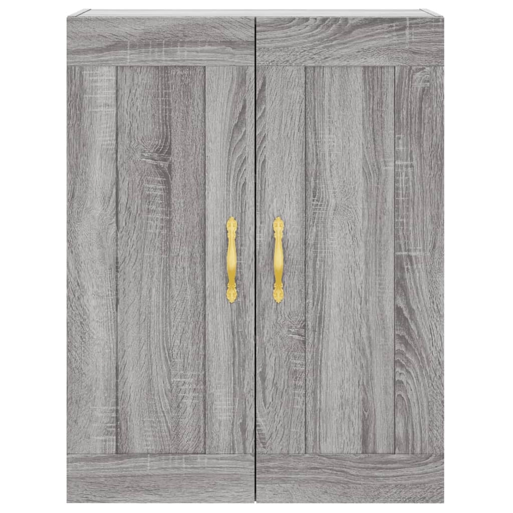 Buffet credenza cassettiera armadio mobile contenitore organizer cucina soggiorno salotto rovere Sonoma alto 69,5 x 34 x 180 cm legno ingegnerizzato grigio 02_0035511