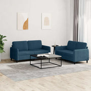 Set di Divani 2 pz Blu in Velluto 3201983