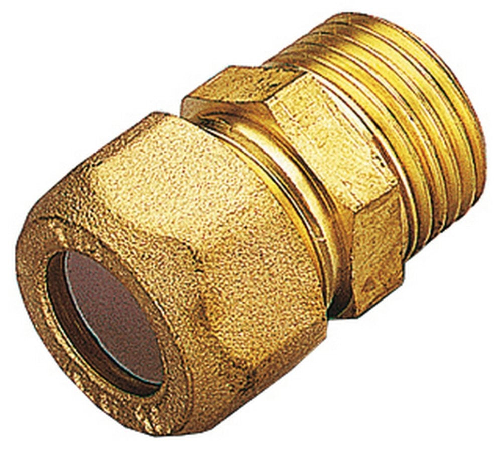 10pz raccordi ottone diritti bicono maschio gas 12x1/2 pes cod:ferx.26592