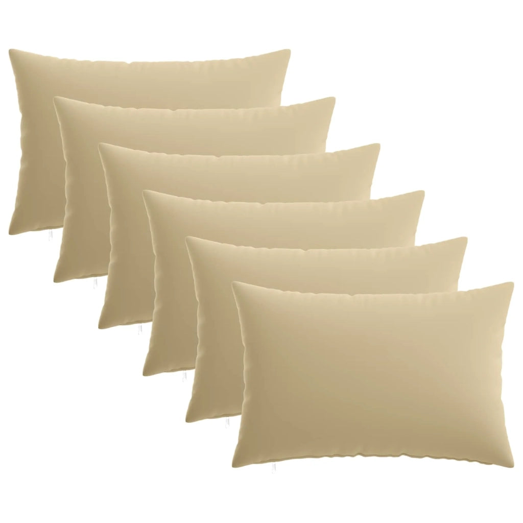 Federa 6 pcs HEERLEN Beige 30 x 50 cm Poliestere 907822