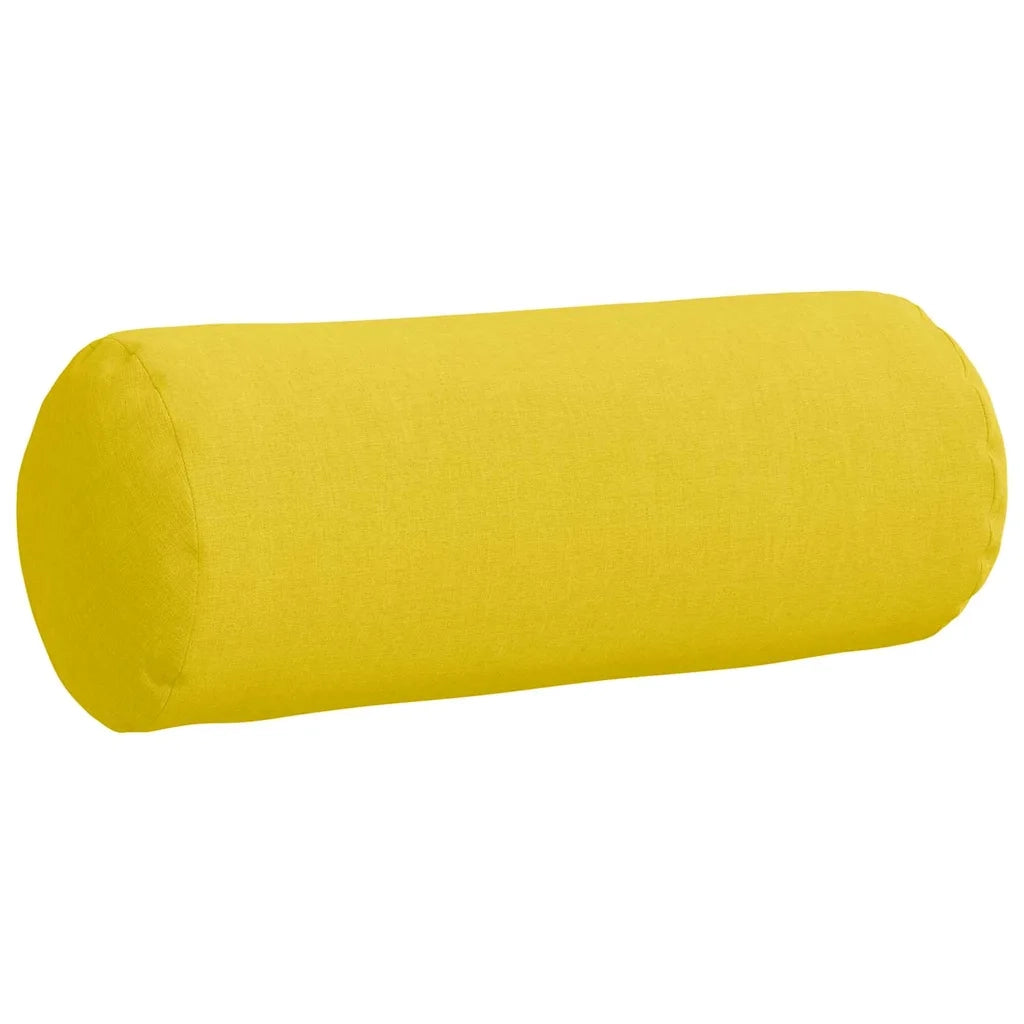 Cuscini a rullo 2 pcs Giallo Chiaro Ø 15 x 40 cm Tessuto 42014277