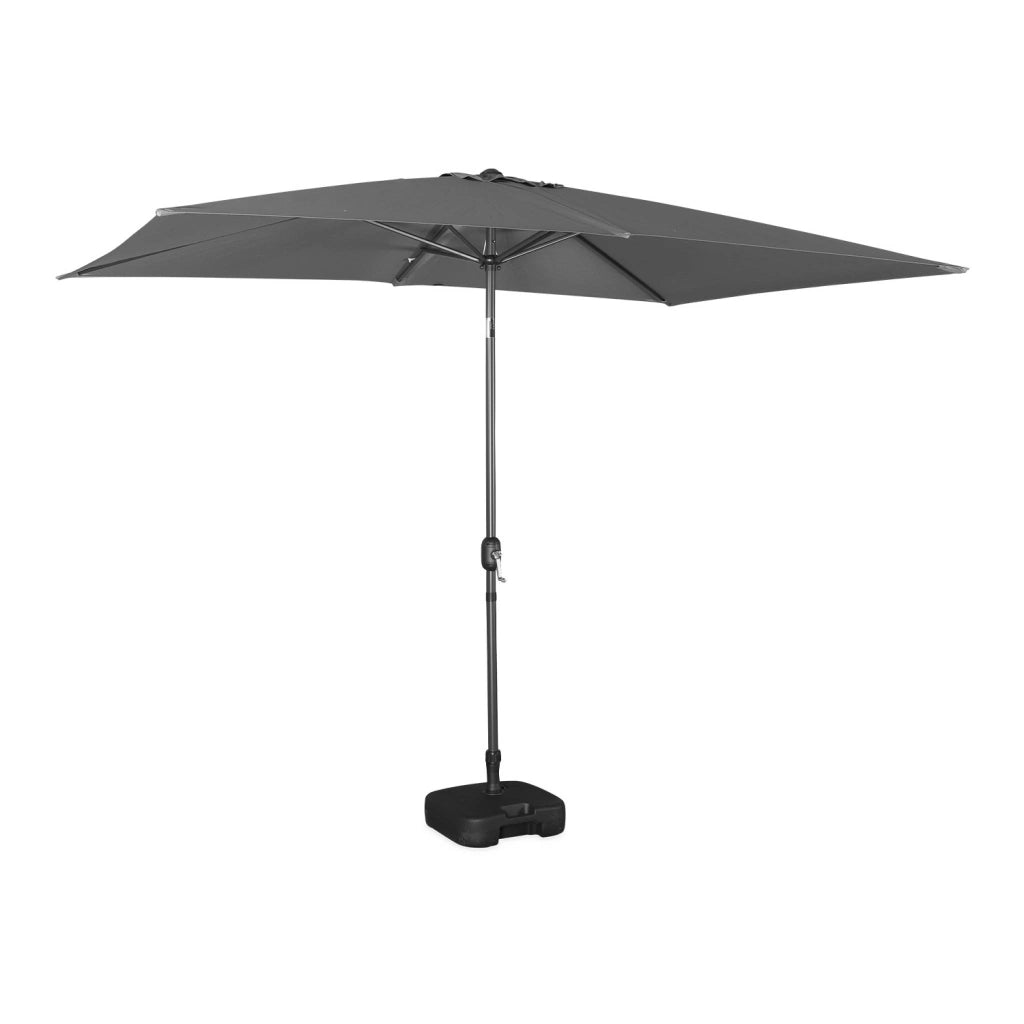 Ombrellone rettangolare, 2x3m, grigio