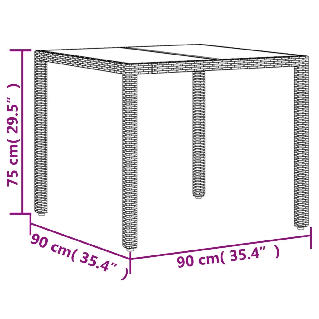 Set Pranzo da Giardino 5 pz con Cuscini Nero Polyrattan Acacia 3278628