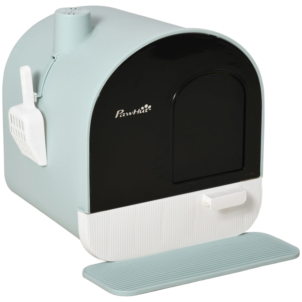 Lettiera per Gatti Chiusa con Filtri ¨C zephmum ¨C Verde PP 43x44x47cm