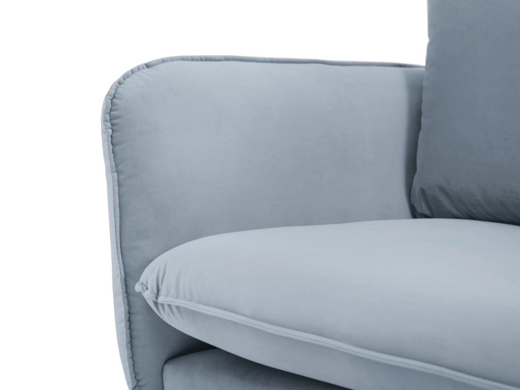 Cosmopolitan Design - Divano "Vienna" 2 posti in velluto azzurro 