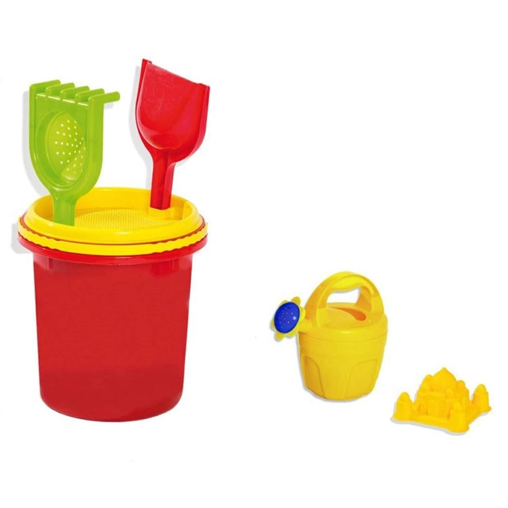 Trade Shop - Completo Secchiello Accessori Palette Giochi Mare Jumbo In Rete Bambini 114275 -