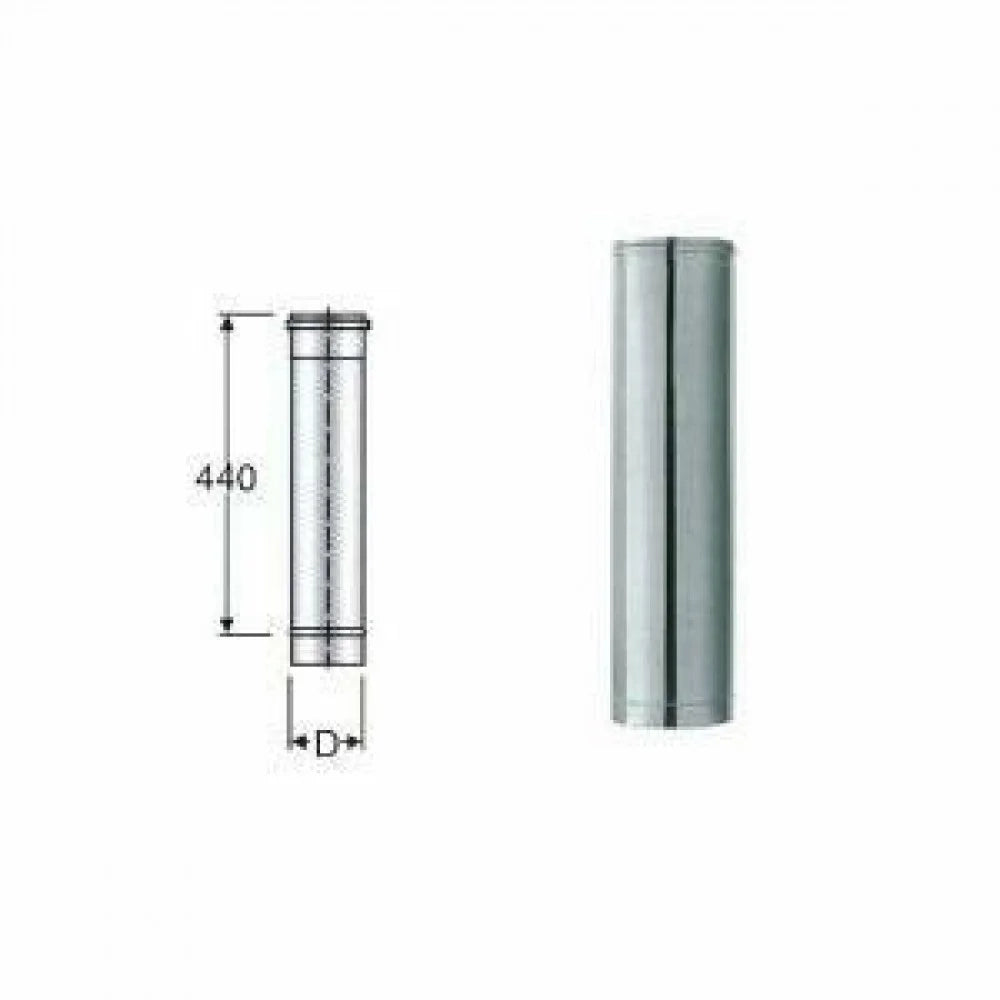 Inox mono parete aisi 316 tubo l .500 d.250