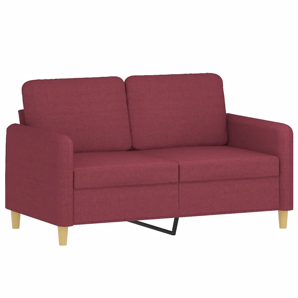 Divano a 2 Posti Rosso Vino 120 cm in Tessuto 359476