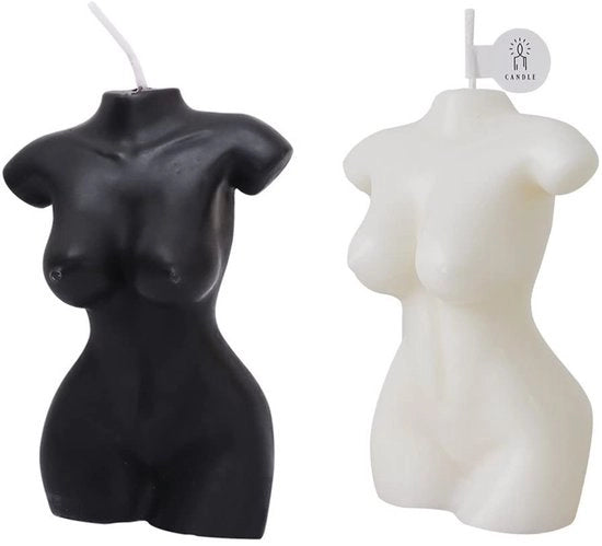 Candela per corpo femminile, 2 pezzi - decorazione estetica - candele a soia - candele a olio - durata fiamma 3-8 ore - candela decorativa