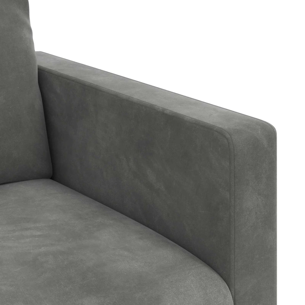 Set di divani 2 pcs Grigio scuro 138 x 78 x 80 cm Velluto 3407508