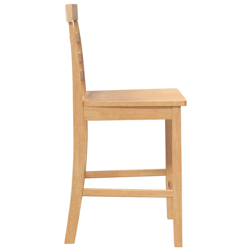Sgabelli da Bar 2 pz Naturale Legno Massello di Hevea 4102540