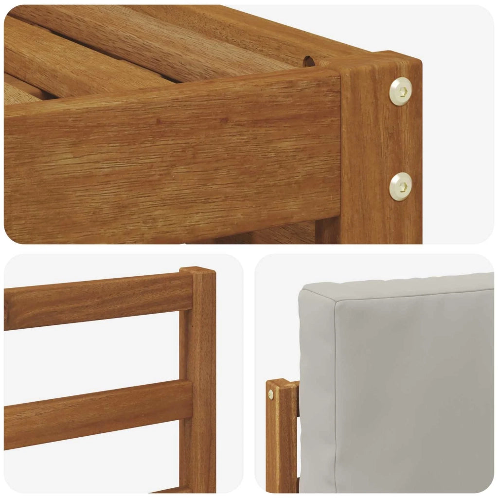 Set divani con cuscino 6 pcs Grigio Naturale e Chiaro 3375231