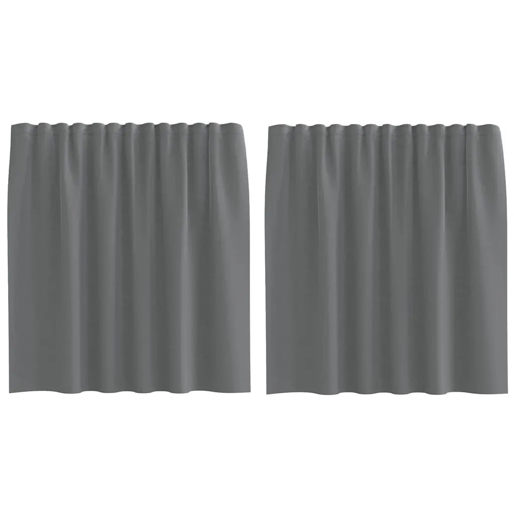 Tende in Voile con Tasche per Aste 2 pz Grigio Scuro 4102181