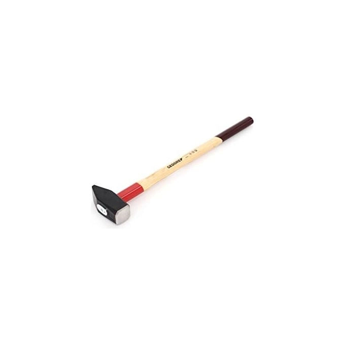 GEDORE 8673650 ROTBAND-PLUS Martello da Slitta 5 Kg Testa in Acciaio Forgiato Manico in Hickory con Protezione in Acciaio colore Marrone-Rosso