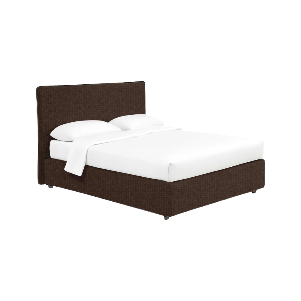 Oldham, Letto Piazza e Mezza Sfoderabile Made in Italy, Marrone